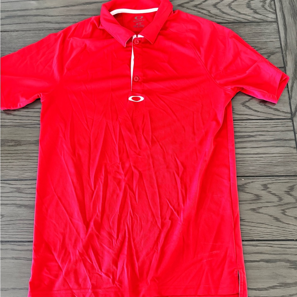 Men's Oakley Hydrolix Red Polo Size medium